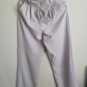 Abercrombie Stylish Light Gray Pleated Trousers